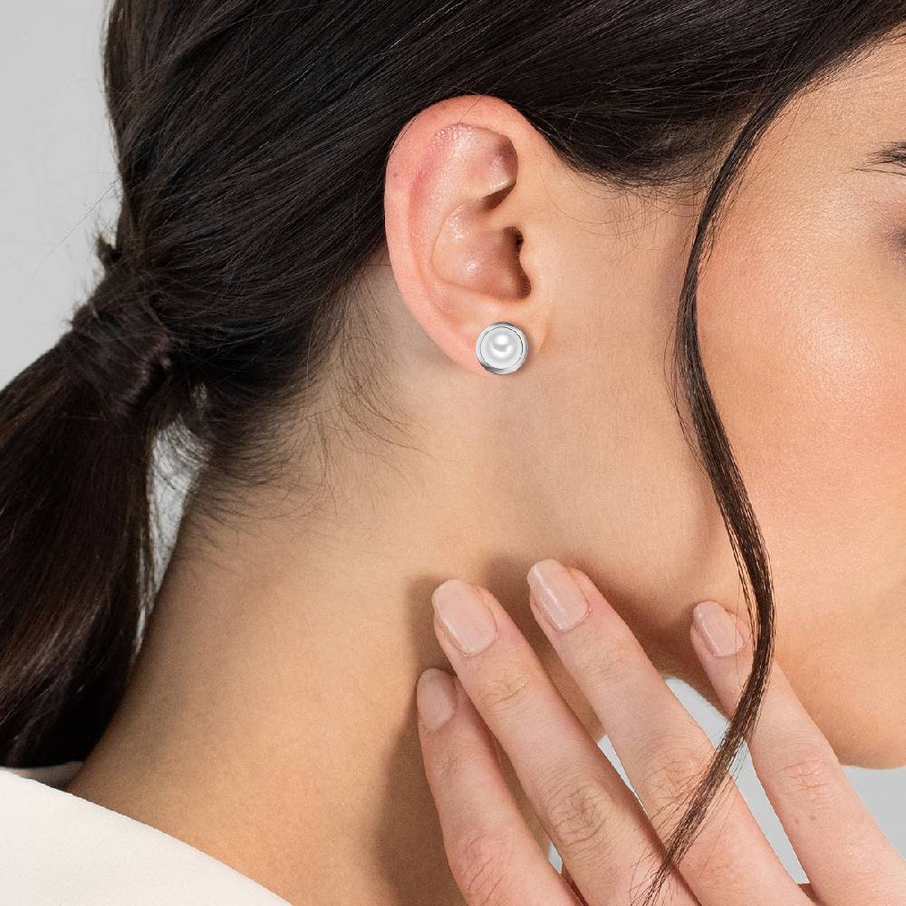 Rafaela Donata Ohrstecker Sterling Silber Süßwasser-Zuchtperle weiß Große Rabatte