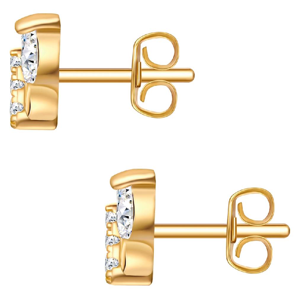 Rafaela Donata Ohrstecker Sterling Silber gelbgold Zirkonia weiß Wochenangebot