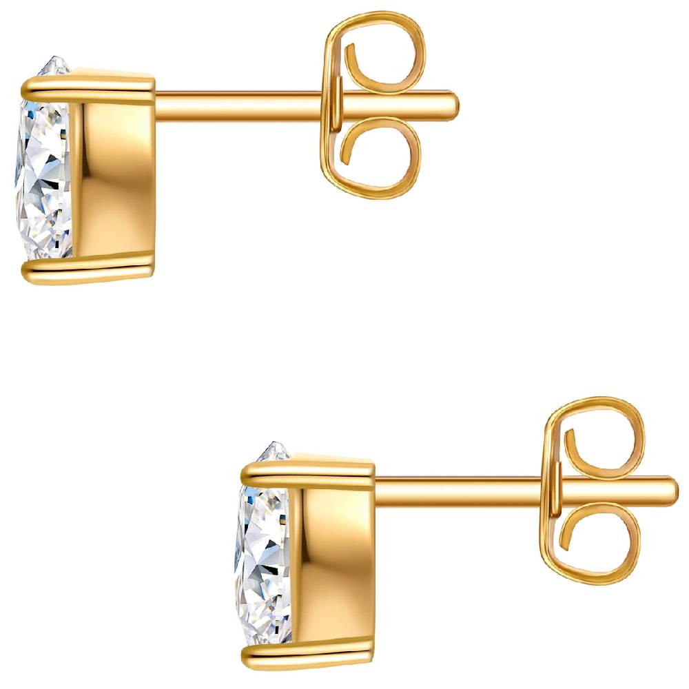 Rafaela Donata Ohrstecker Sterling Silber gelbgold Zirkonia weiß Letzte 3 Tage