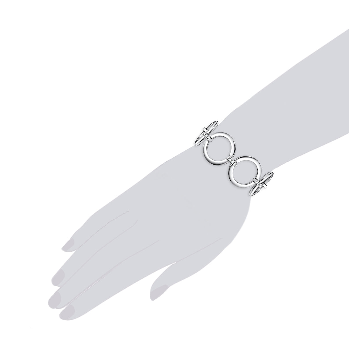 Rafaela Donata Armband verziert mit Kristallen von Swarovski® weiß 50% Rabatt mit kostenlosem Versand