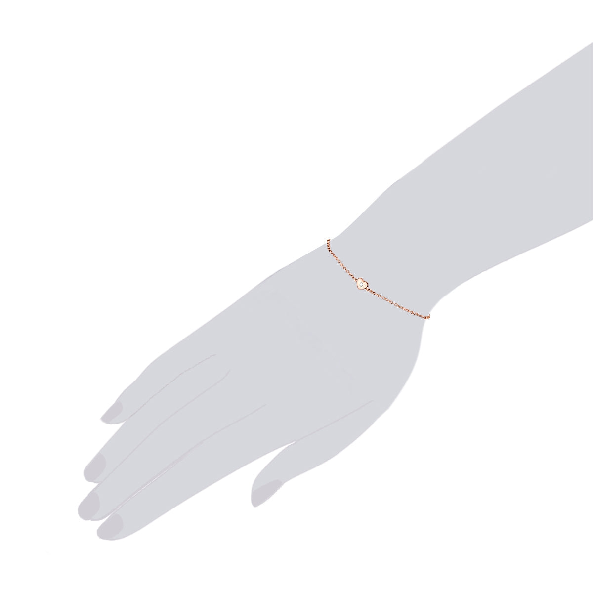 Rafaela Donata Armband Sterling Silber roségold Zirkonia weiß Kostenloser Versand international