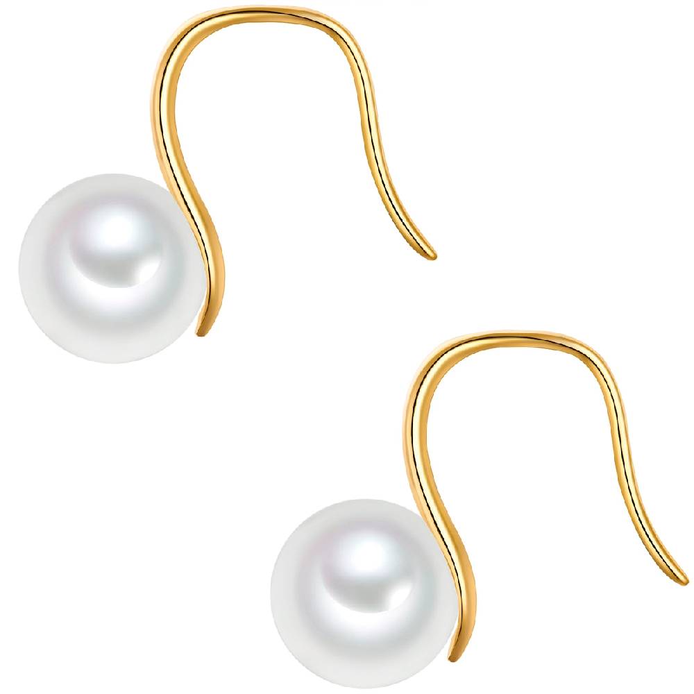 Rafaela Donata Ohrhänger Sterling Silber gelbgold Muschelkernperle weiß Black Friday Preise