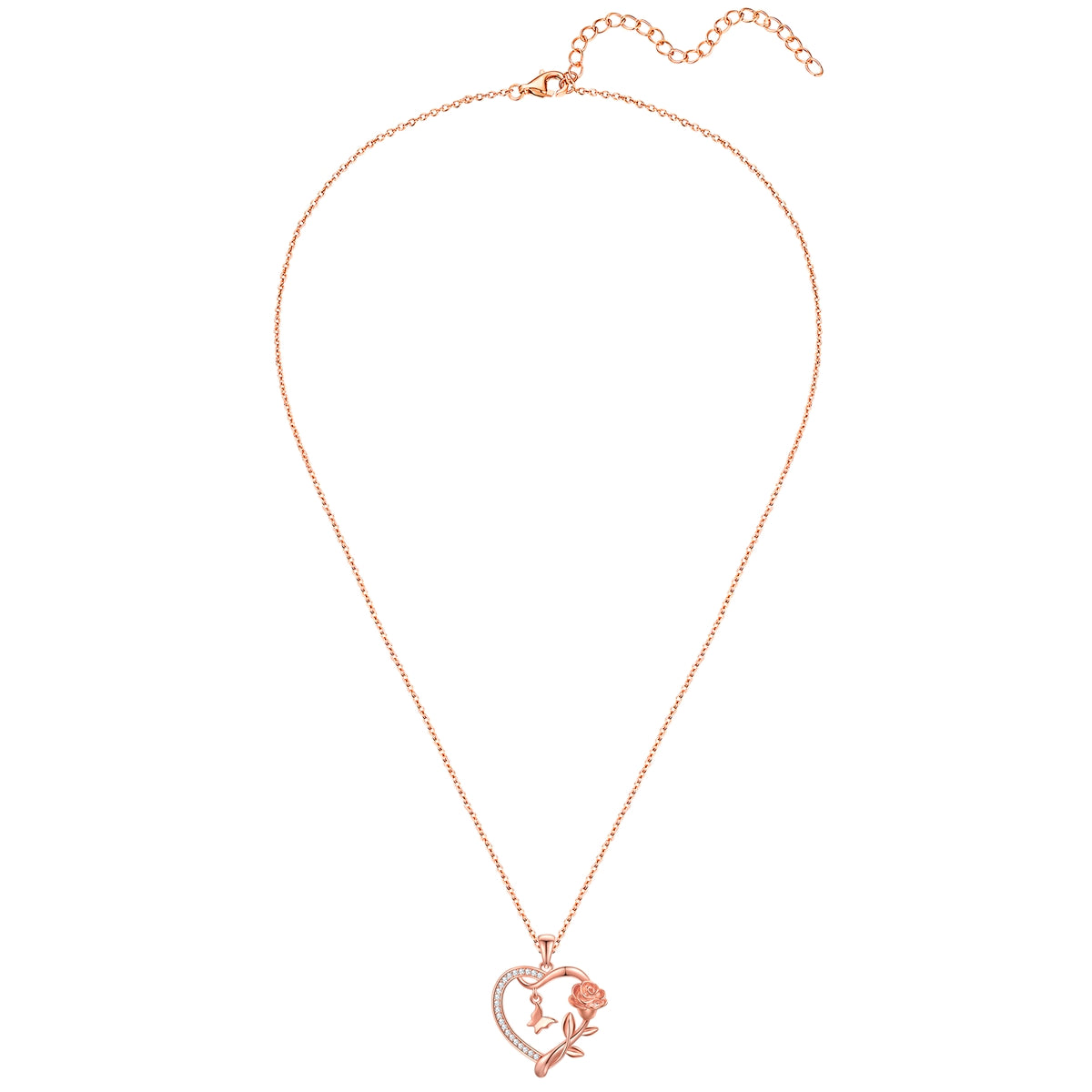 Rafaela Donata Kette mit Anhänger Sterling Silber roségold Zirkonia weiß Flash Sale