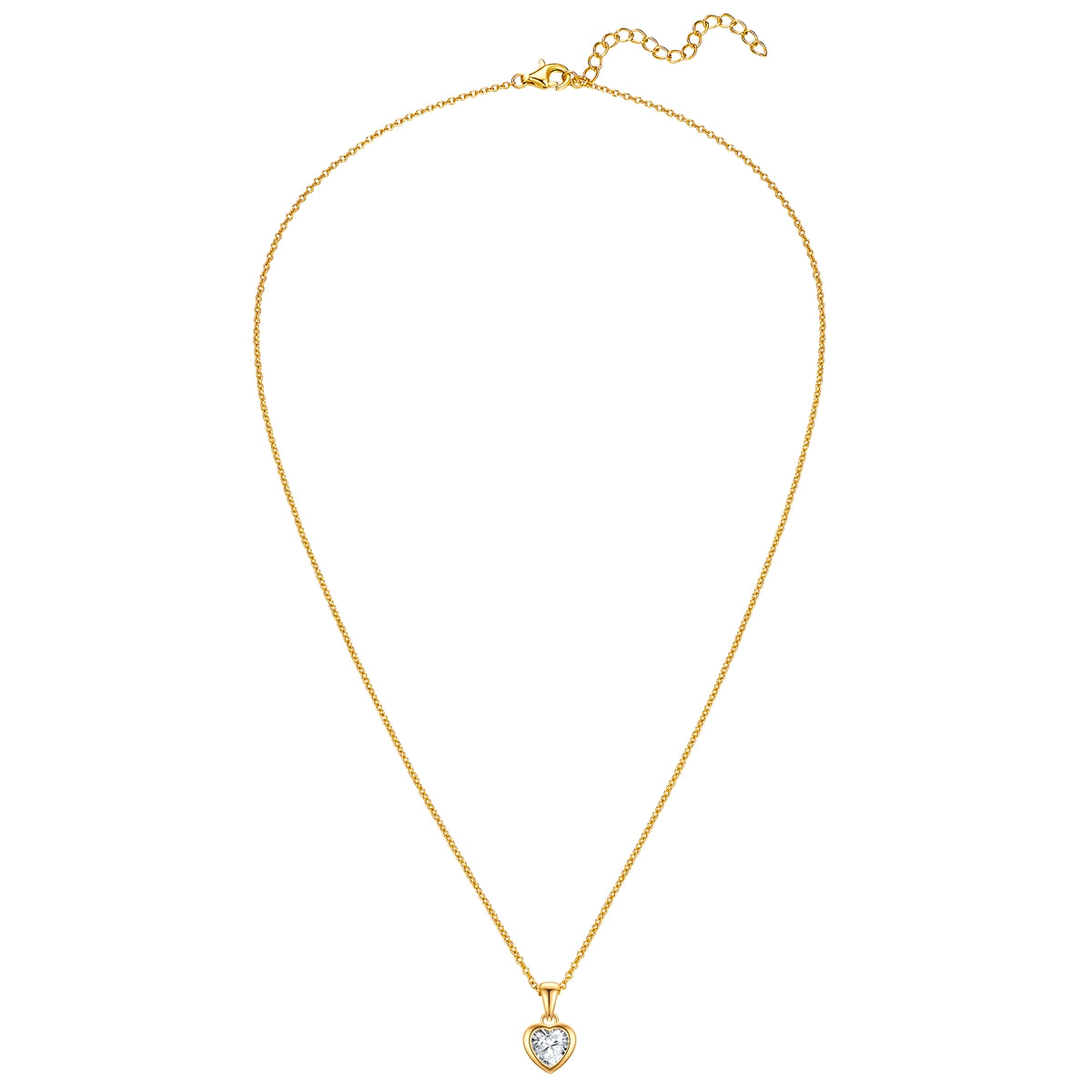 Rafaela Donata Kette mit Anhänger Sterling Silber gelbgold Zirkonia weiß Cyber Monday