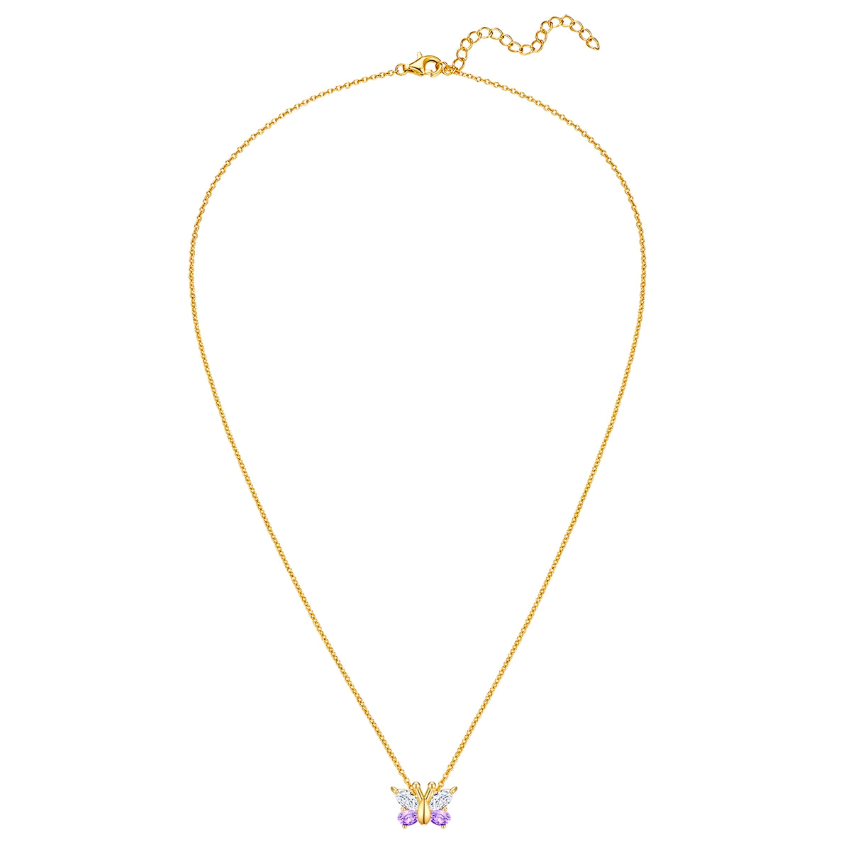 Rafaela Donata Kett mit Anhänger Sterling Silber gelbgold Zirkonia weiß violett Osterangebot