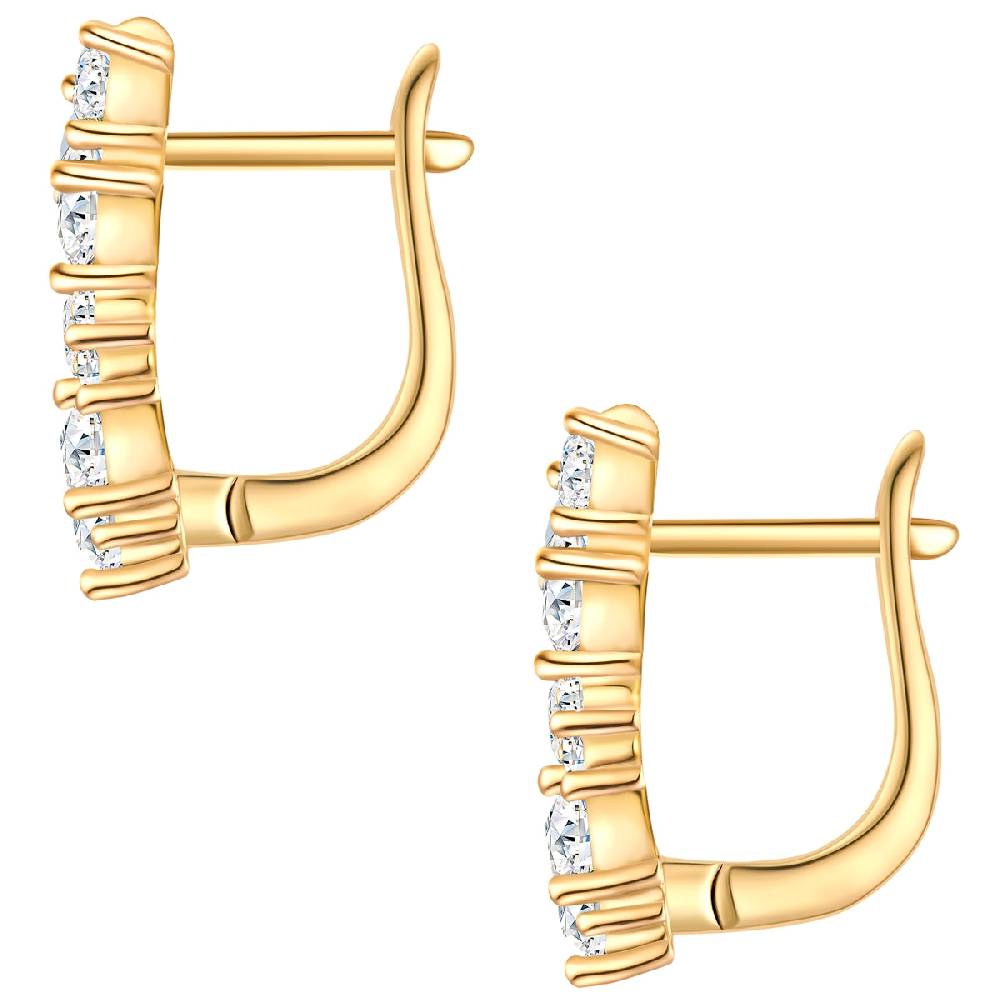 Rafaela Donata Creolen Sterling Silber gelbgold Zirkonia weiß Top Angebot