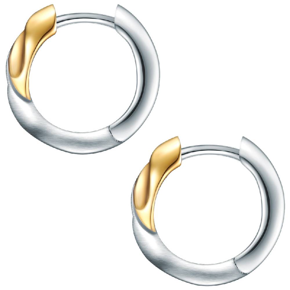 Rafaela Donata Creolen Sterling Silber bicolor Blitzangebot