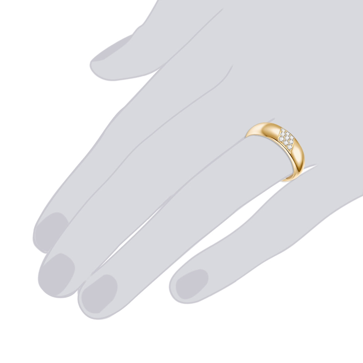 Rafaela Donata Ring Sterling Silber gelbgold Zirkonia weiß Bis zu 60% Rabatt