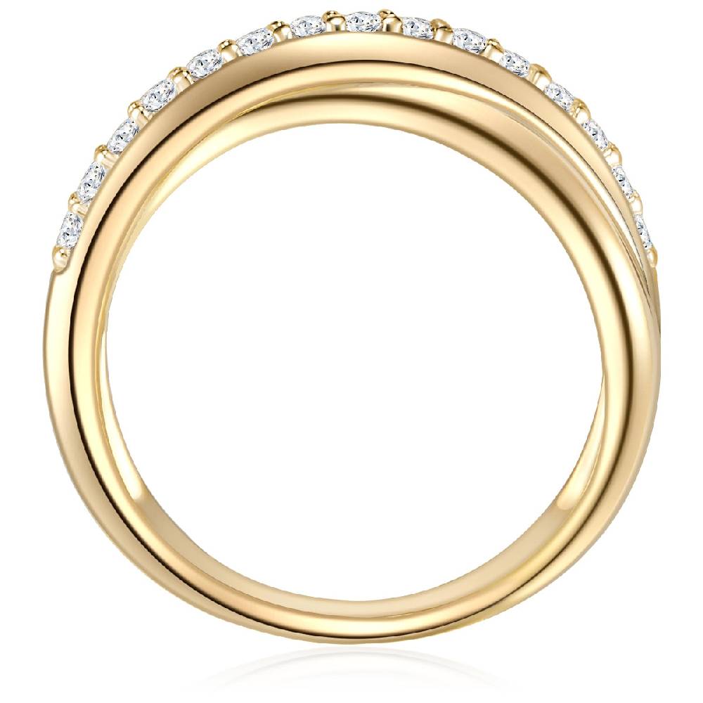 Rafaela Donata Ring Sterling Silber gelbgold Zirkonia weiß 50% Rabatt mit kostenlosem Versand