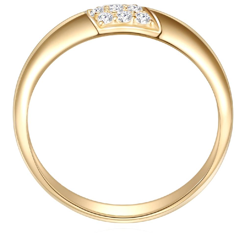 Rafaela Donata Ring Sterling Silber gelbgold Zirkonia weiß Clearance-Verkauf