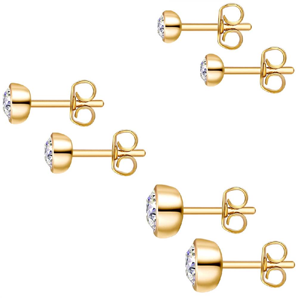 Rafaela Donata 3er Set Ohrstecker Sterling Silber verziert mit Kristallen von Swarovski® weiß Fabrikladen