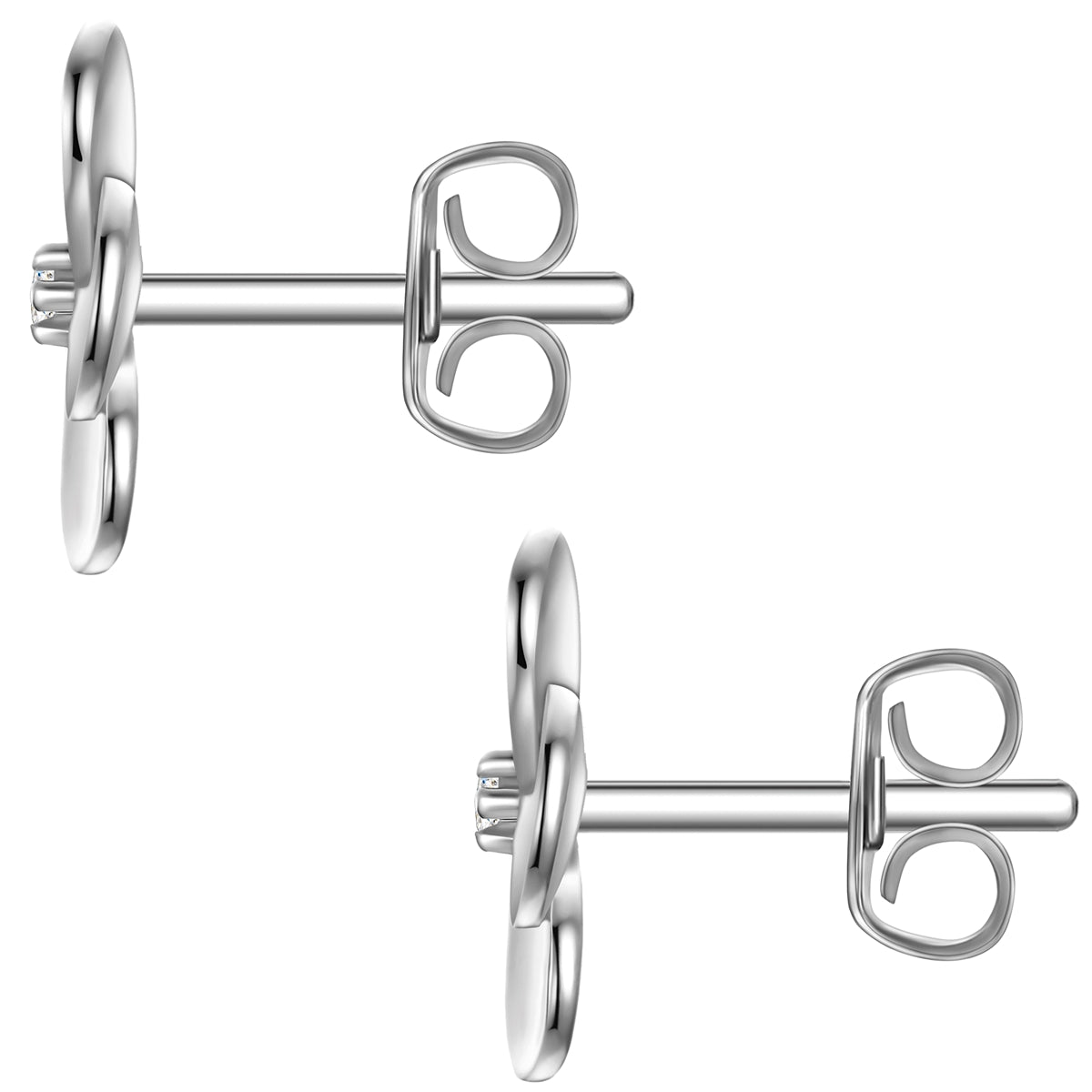 Rafaela Donata Ohrstecker Sterling Silber Zirkonia weiß Kostenloser Versand