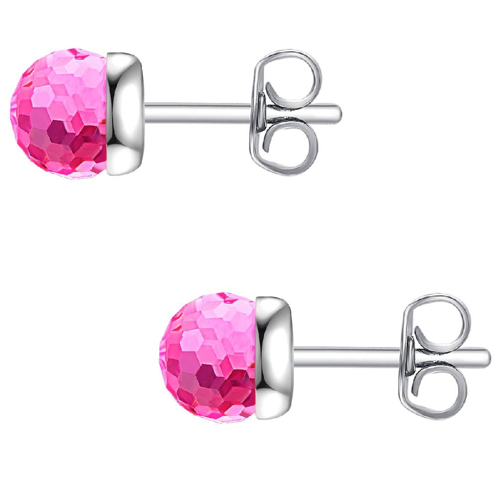 Rafaela Donata Ohrstecker Sterling Silber verziert mit Kristallen von Swarovski® rosa Begrenztes Angebot