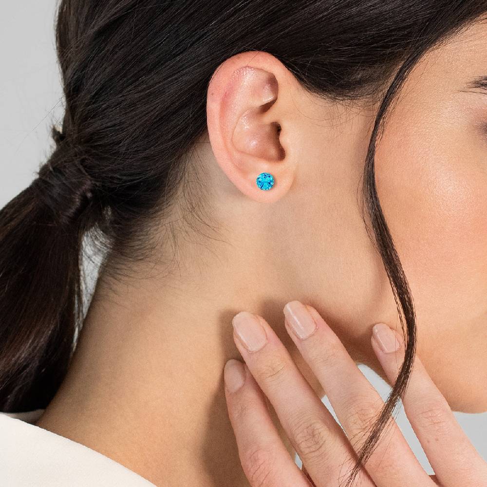 Rafaela Donata Ohrstecker Sterling Silber verziert mit Kristallen von Swarovski® hellblau Preisnachlass