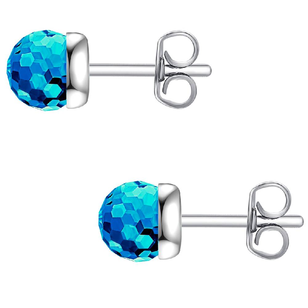 Rafaela Donata Ohrstecker Sterling Silber verziert mit Kristallen von Swarovski® hellblau Preisnachlass