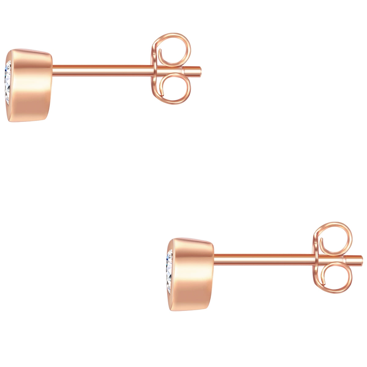 Rafaela Donata Ohrstecker Sterling Silber roségold Zirkonia weiß Weihnachtsangebot