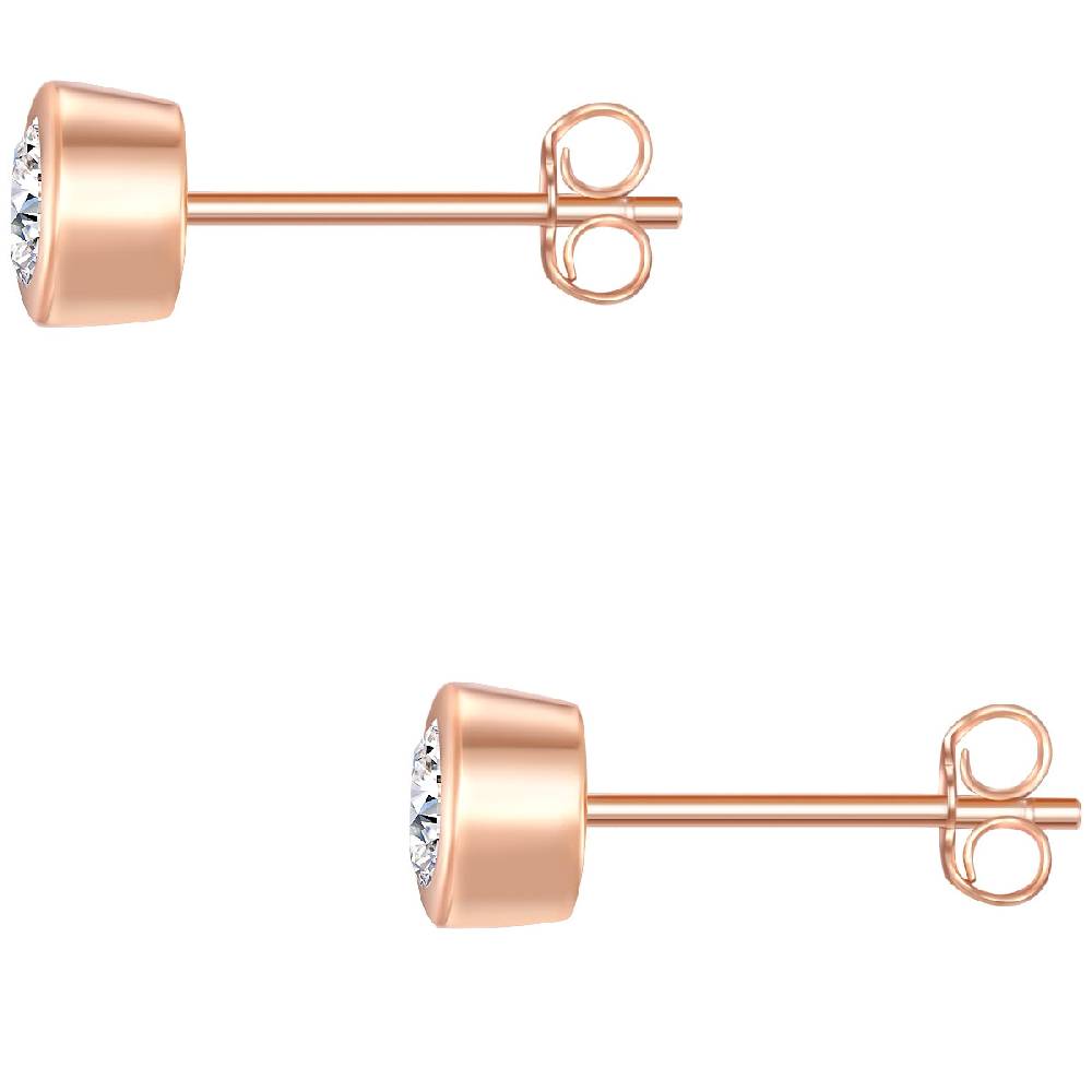 Rafaela Donata Ohrstecker Sterling Silber roségold Zirkonia weiß Osterangebot