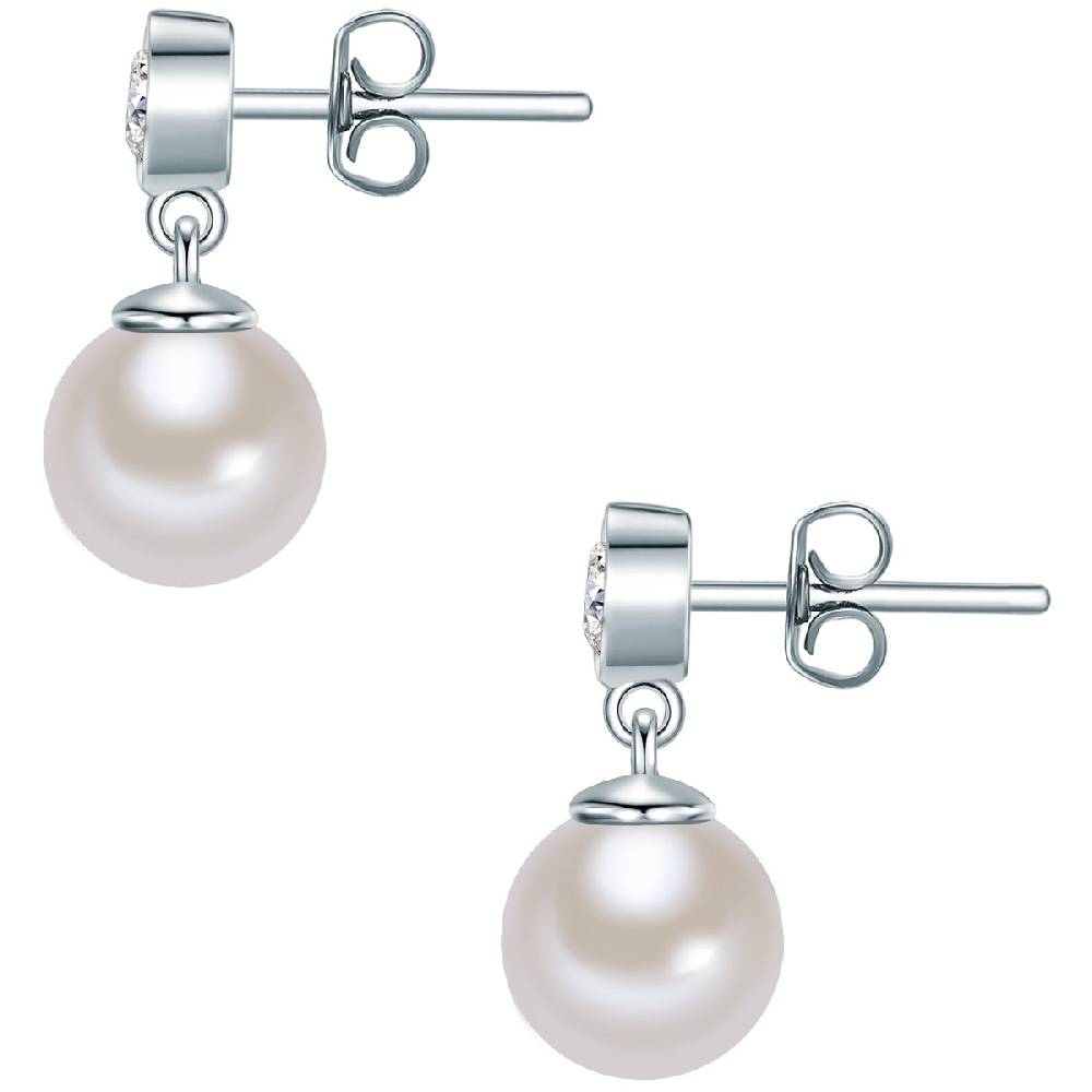 Rafaela Donata Ohrstecker Sterling Silber Südsee-Muschelkernperle weiß Zirkonia weiß Jubiläumsangebot