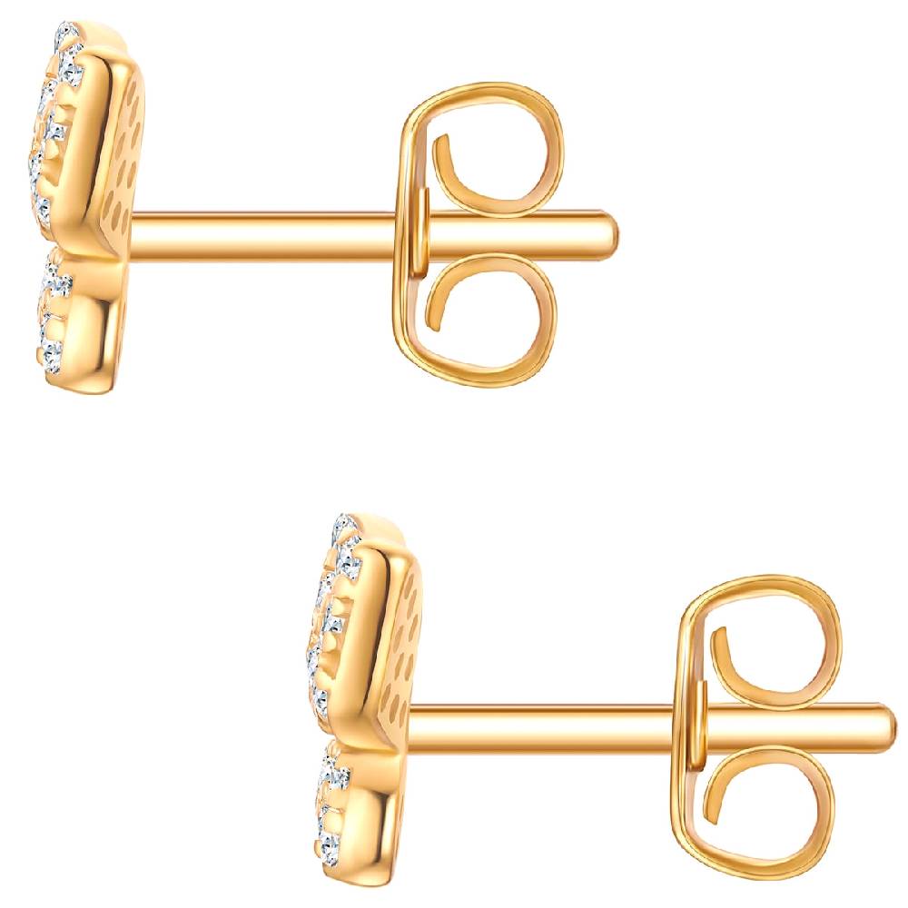 Rafaela Donata Ohrstecker Sterling Silber gelbgold Zirkonia weiß Exklusive Angebote