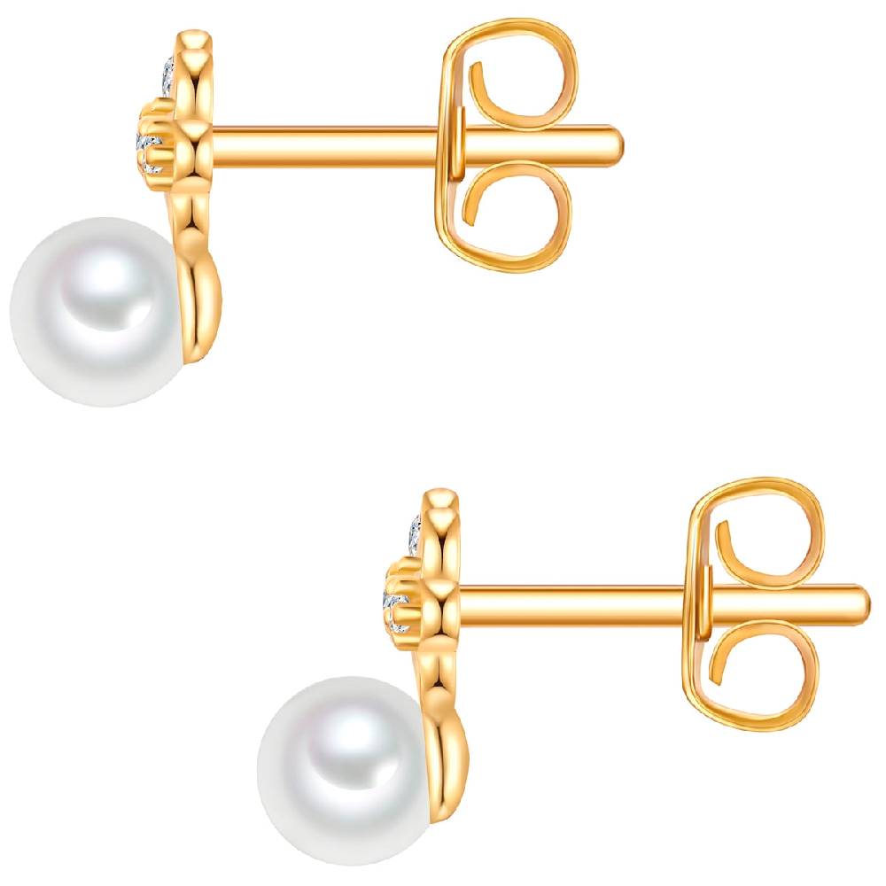 Rafaela Donata Ohrstecker Sterling Silber gelbgold Perle (synth.) weiß Neuheiten