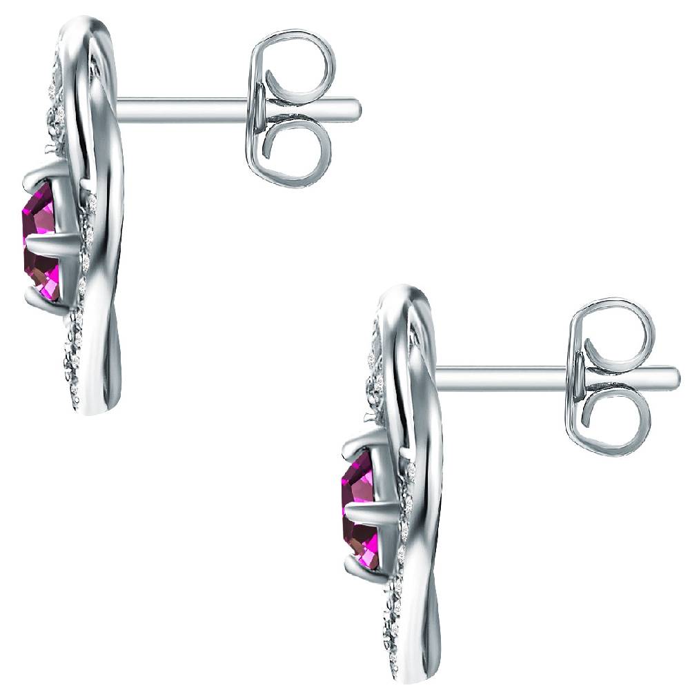 Rafaela Donata Ohrstecker Sterling Silber verziert mit Kristallen von Swarovski® amethyst Zirkonia weiß Tägliche Deals