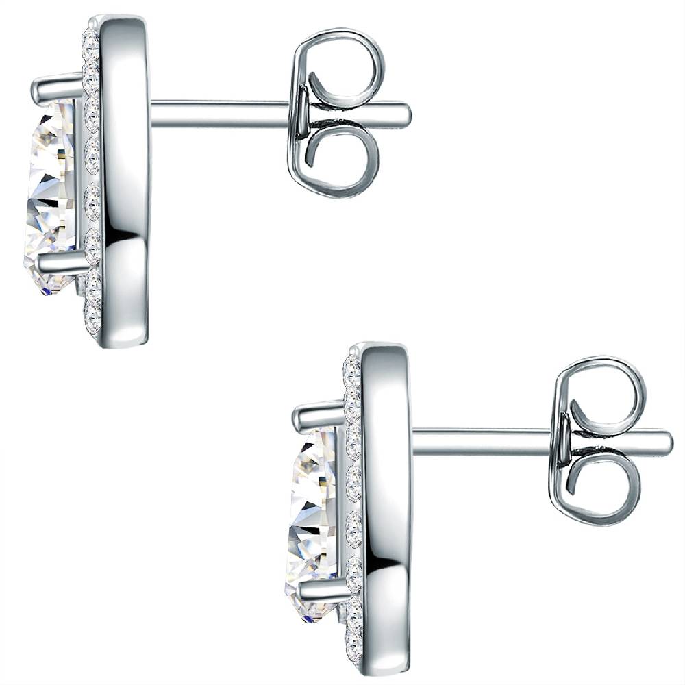 Rafaela Donata Ohrstecker Sterling Silber verziert mit Kristallen von Swarovski® weiß Super Sparpreis