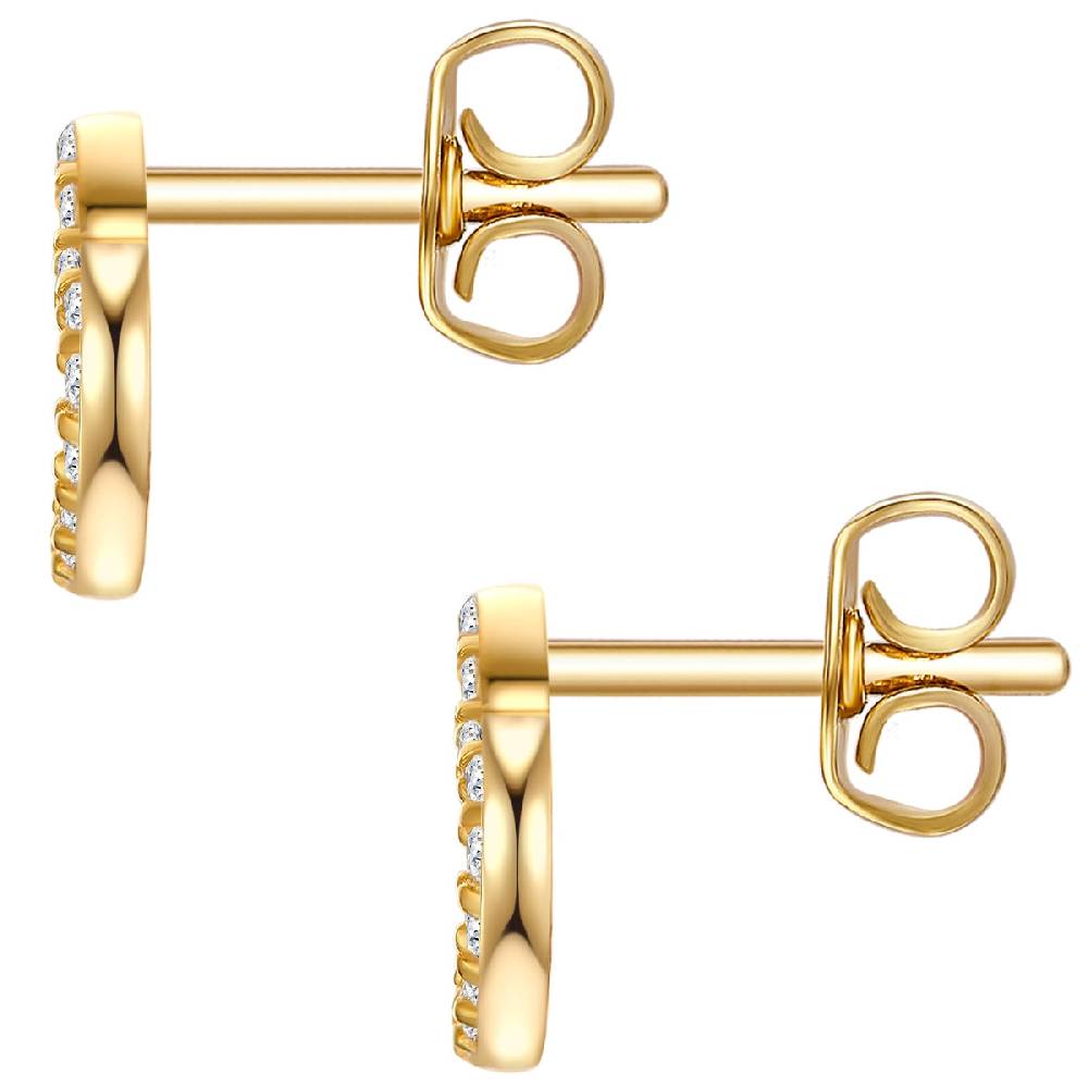 Rafaela Donata Ohrstecker Sterling Silber gelbgold Zirkonia weiß Wochenangebot