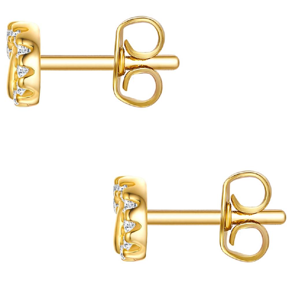 Rafaela Donata Ohrstecker Sterling Silber gelbgold Zirkonia weiß Begrenzte Freigabe