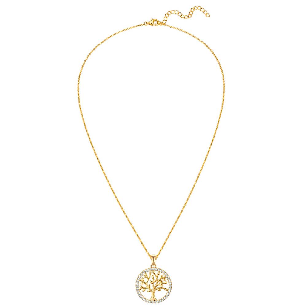 Rafaela Donata Kette mit Anhänger Sterling Silber gelbgold Zirkonia weiß Bis zu 50% Rabatt