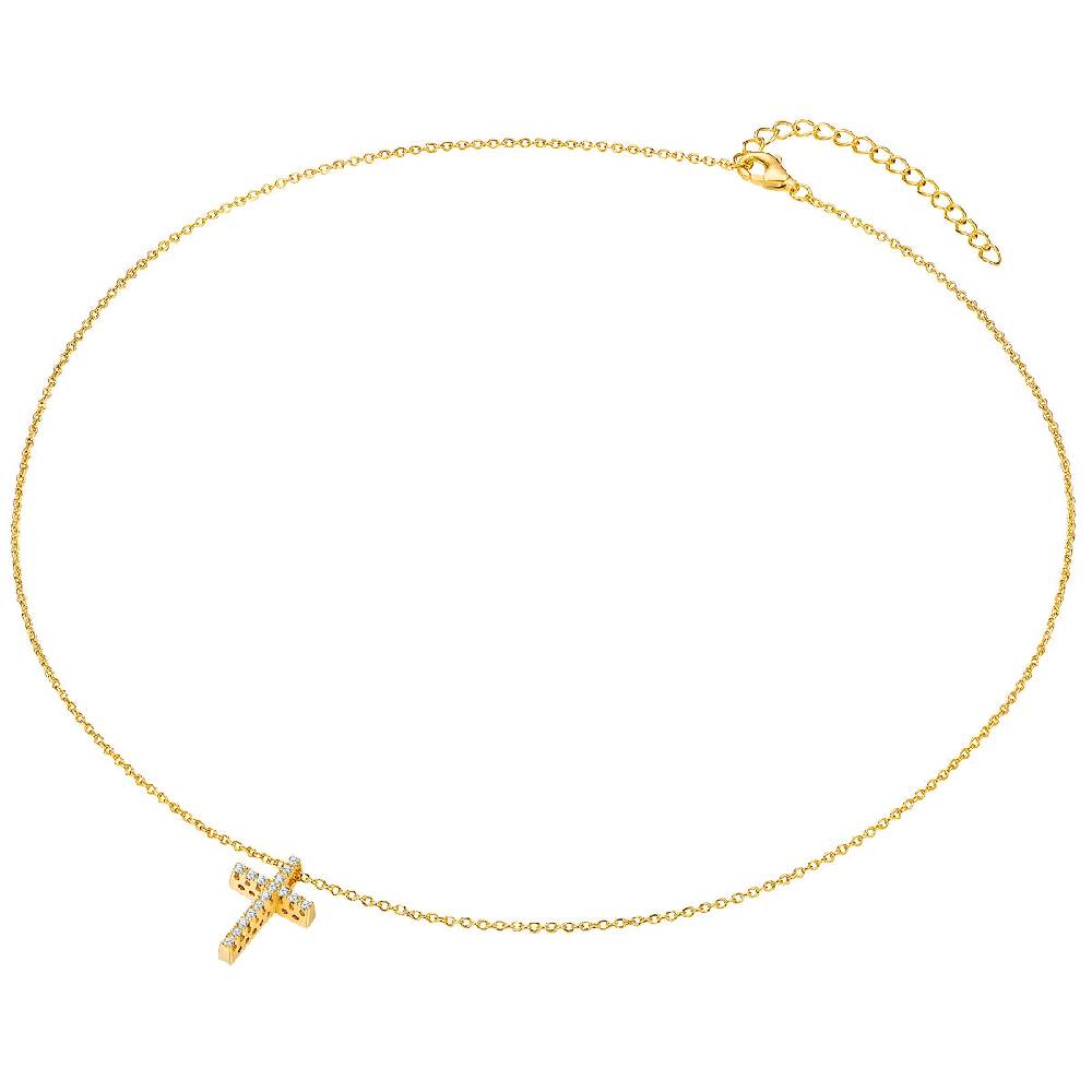 Rafaela Donata Kette mit Anhänger Sterling Silber gelbgold Zirkonia weiß Discount Store für neue Produkte