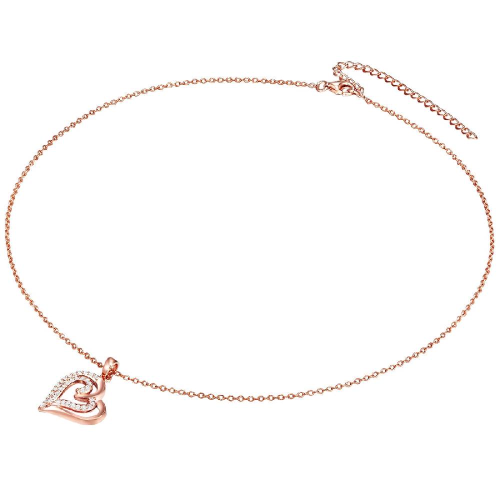 Rafaela Donata Kette mit Anhänger Sterling Silber roségold Zirkonia weiß Nur noch ein Tag übrig