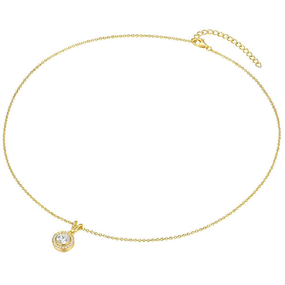 Rafaela Donata Kette mit Anhänger Sterling Silber gelbgold Zirkonia weiß Fabrikladen