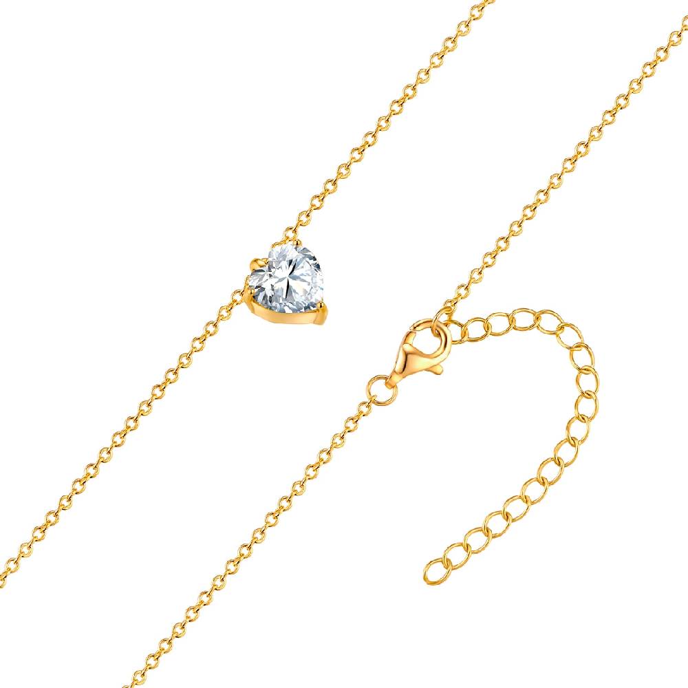 Rafaela Donata Kette mit Anhänger Sterling Silber gelbgold Zirkonia weiß Rabatte dieses Monats