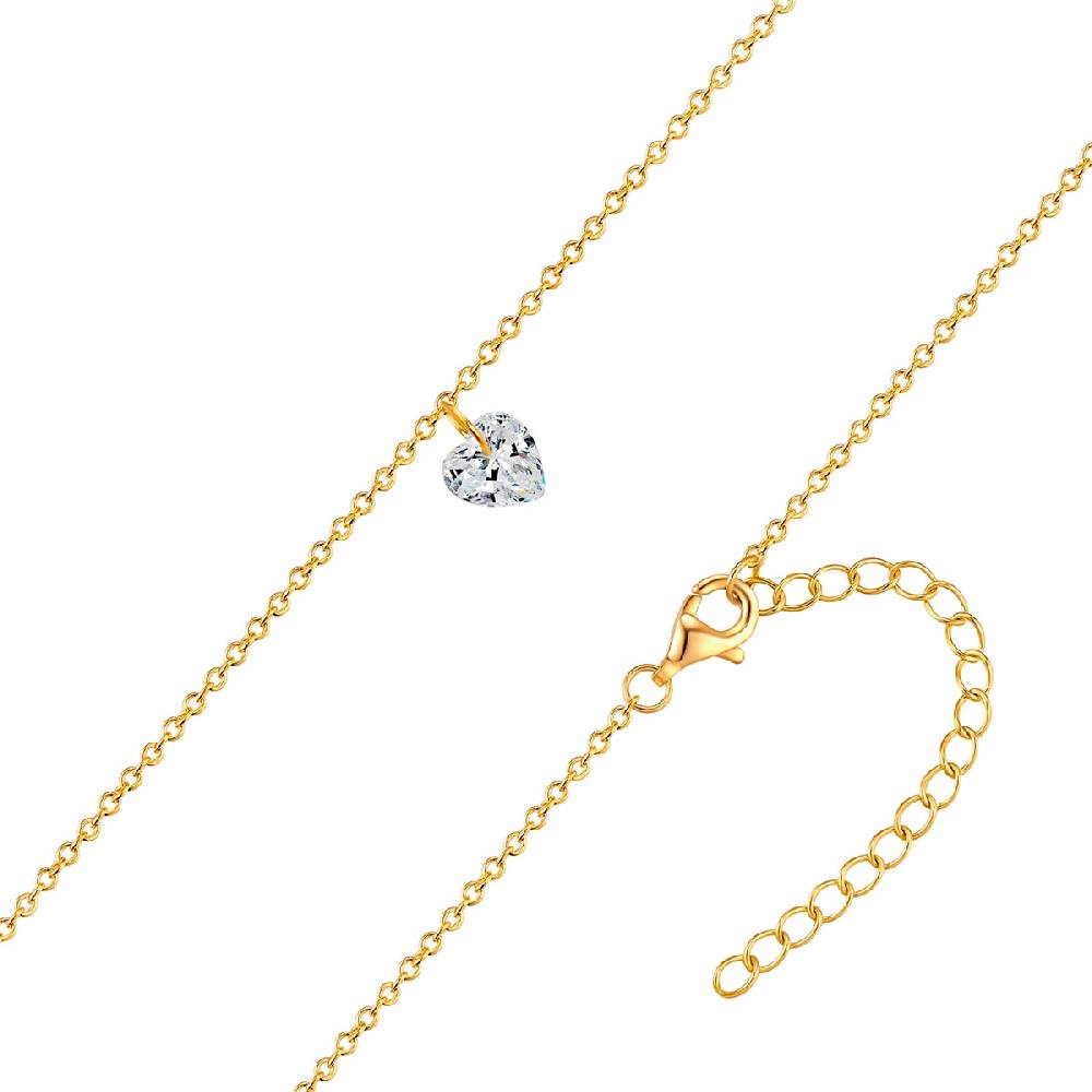 Rafaela Donata Kette mit Anhänger Sterling Silber gelbgold Zirkonia weiß Angebote