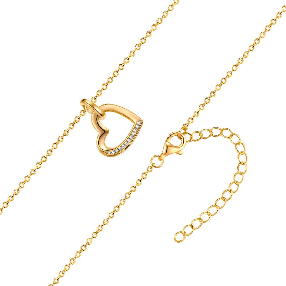 Rafaela Donata Kette mit Anhänger Sterling Silber gelbgold Zirkonia weiß Sonderangebot