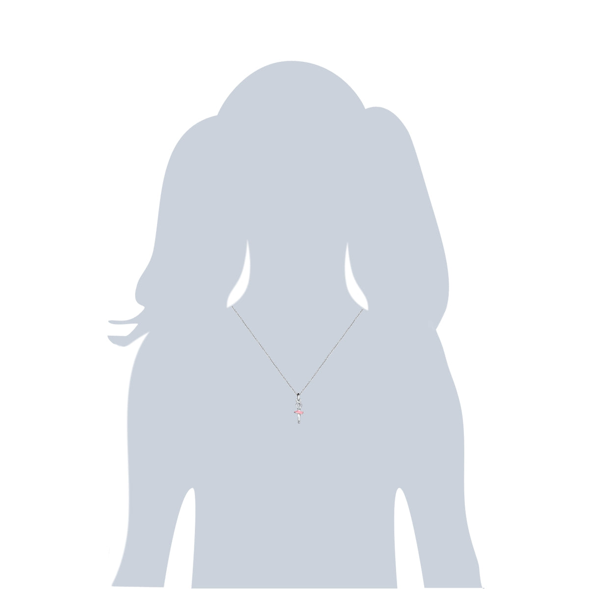 Rafaela Donata Kette mit Anhänger Sterling Silber Emaille rosa Günstig kaufen