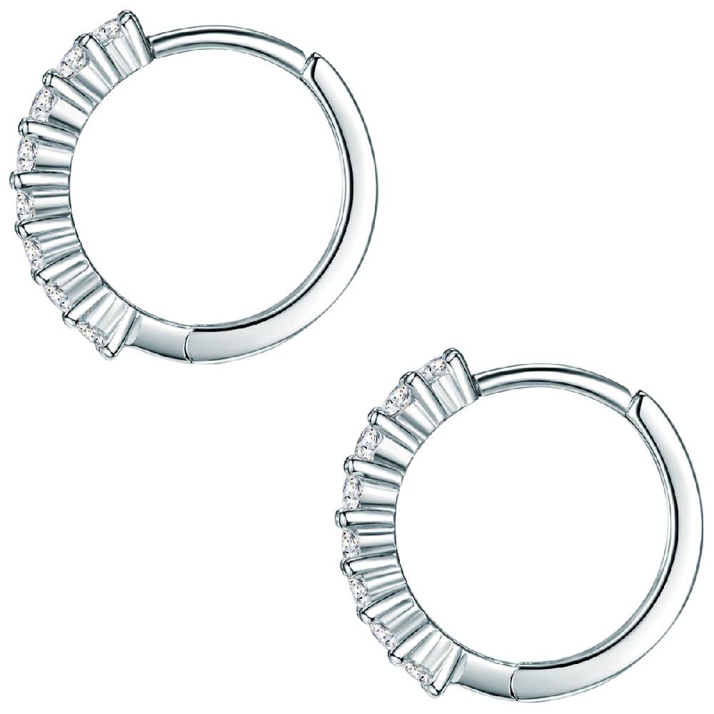 Rafaela Donata Klappcreolen Sterling Silber Zirkonia weiß Online Outlet
