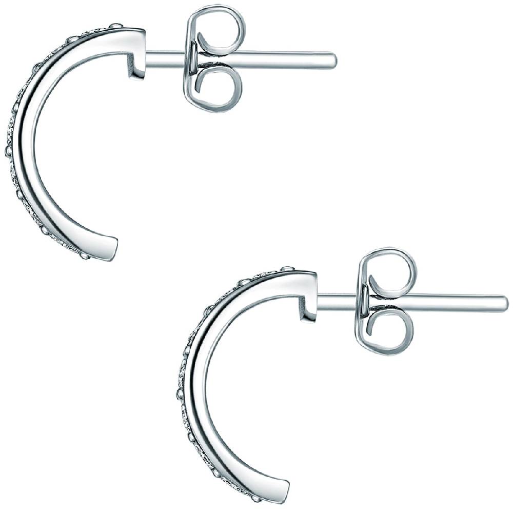 Rafaela Donata Halbcreolen Sterling Silber Zirkonia weiß Wochenangebot