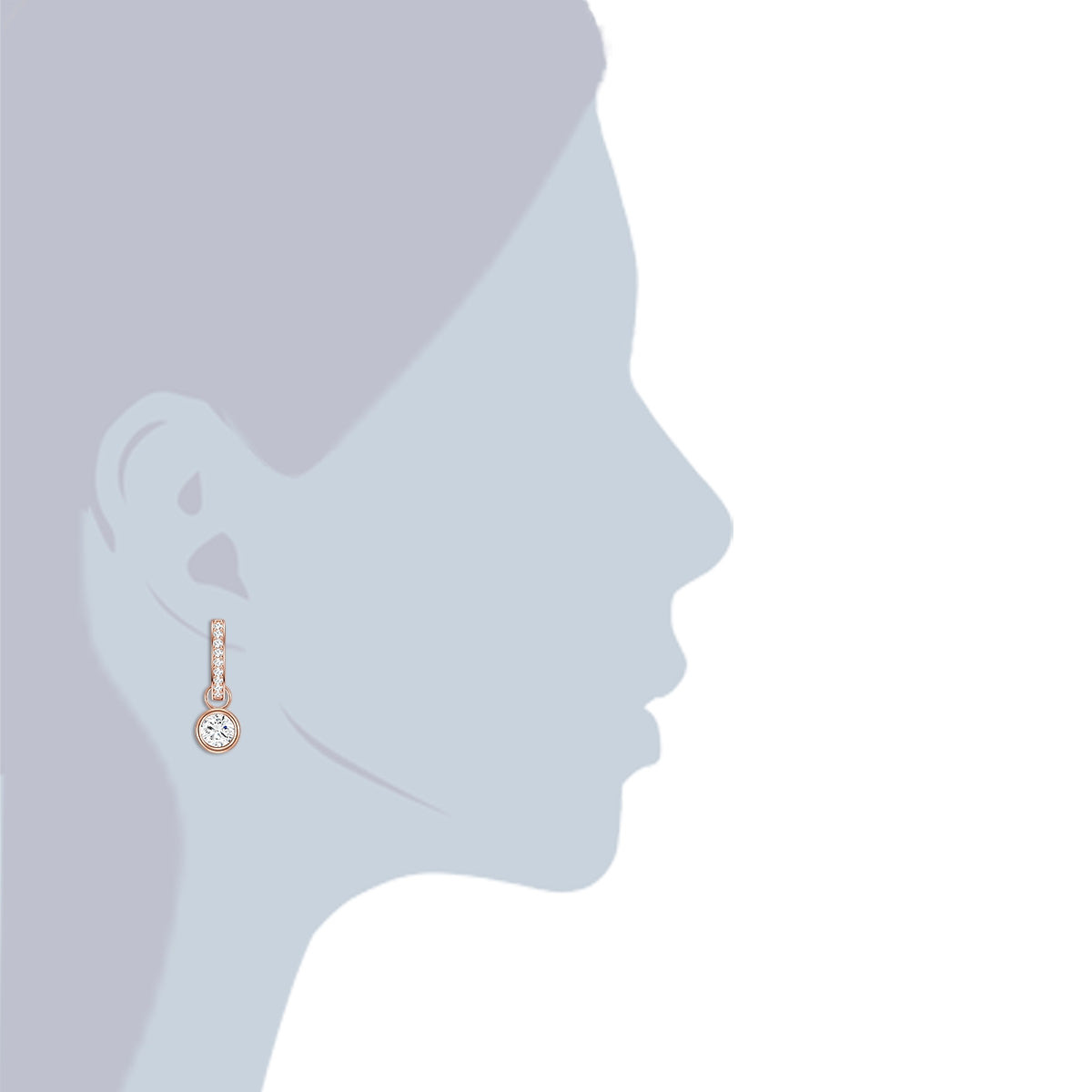 Rafaela Donata Creolen Sterling Silber roségold Zirkonia weiß Bis zu 55% Rabatt