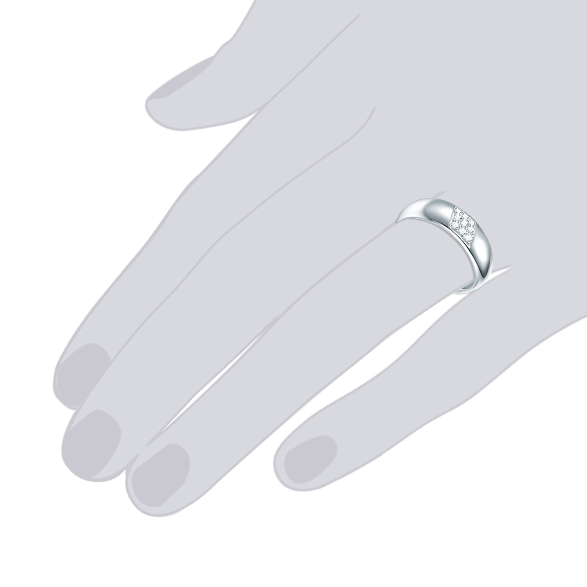 Rafaela Donata Ring Sterling Silber Zirkonia weiß 50% Rabatt für begrenzte Zeit