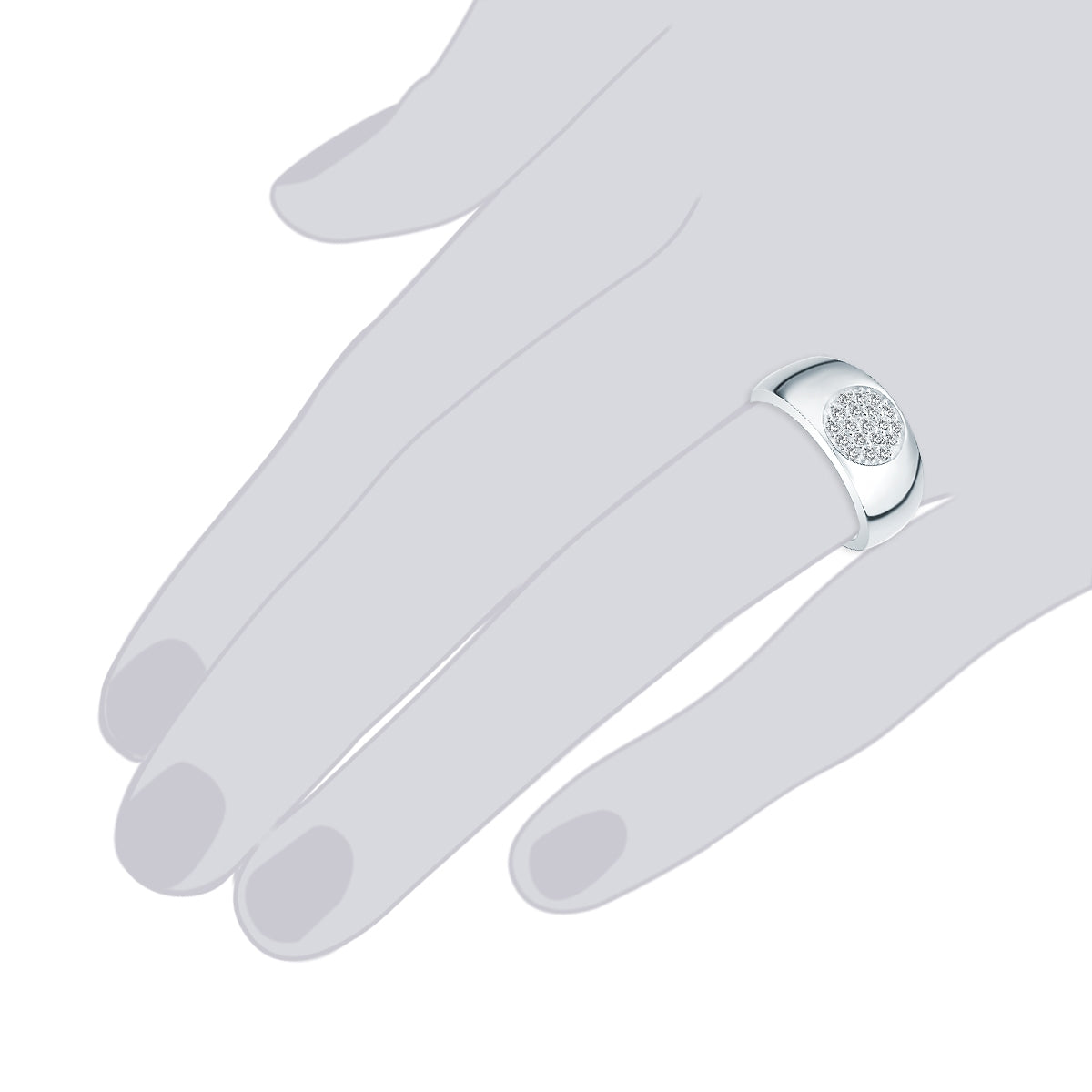 Rafaela Donata Ring Sterling Silber Zirkonia weiß Kostenloser Versand