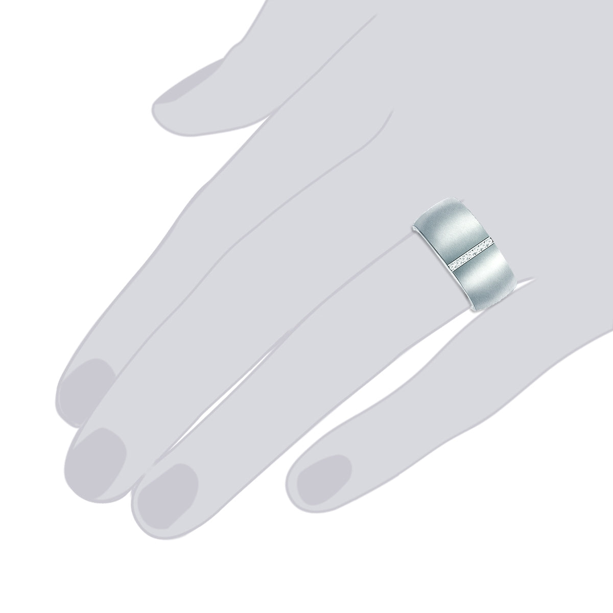 Rafaela Donata Ring Edelstahl verziert mit Kristallen von Swarovski® weiß Fabrikpreis