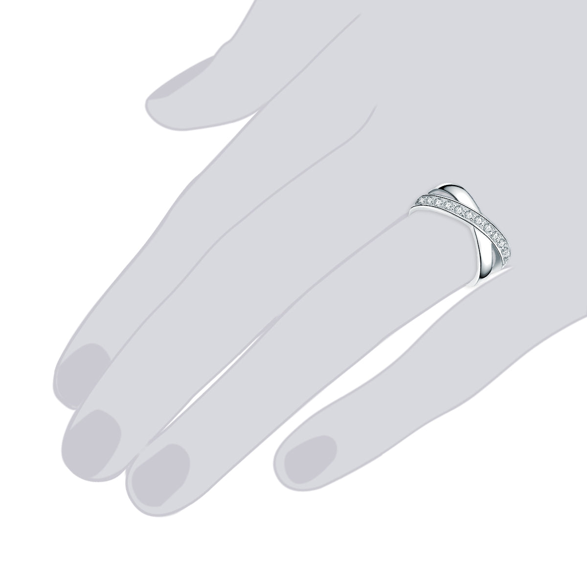 Rafaela Donata Ring Sterling Silber Zirkonia weiß Sonderangebot