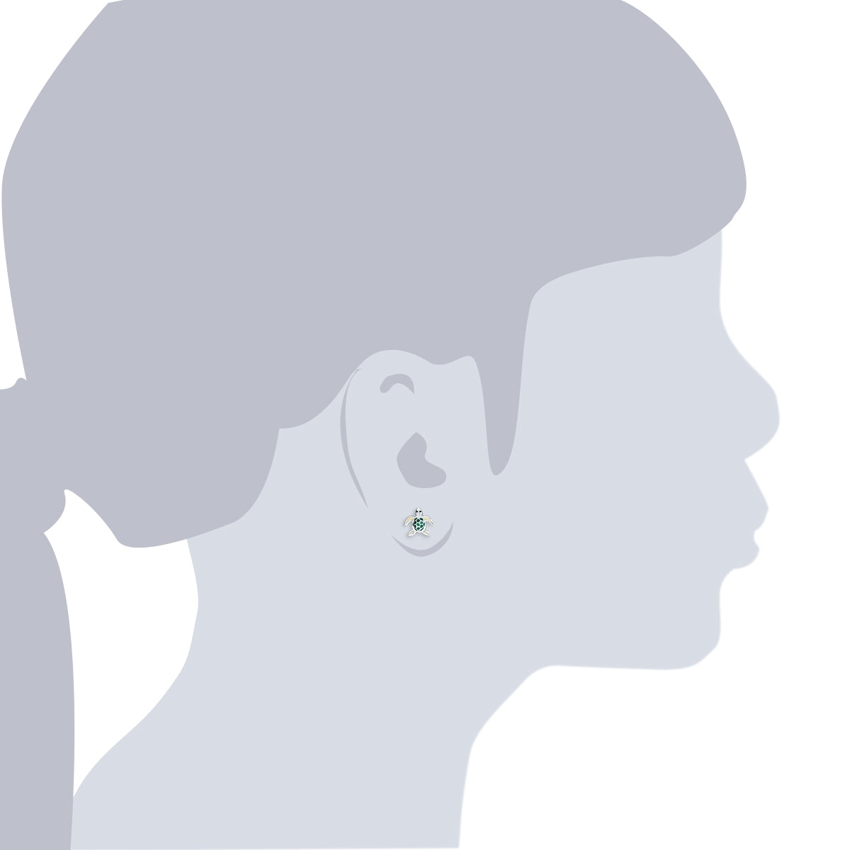 Rafaela Donata Ohrstecker Sterling Silber Emaille grün Begrenztes Angebot