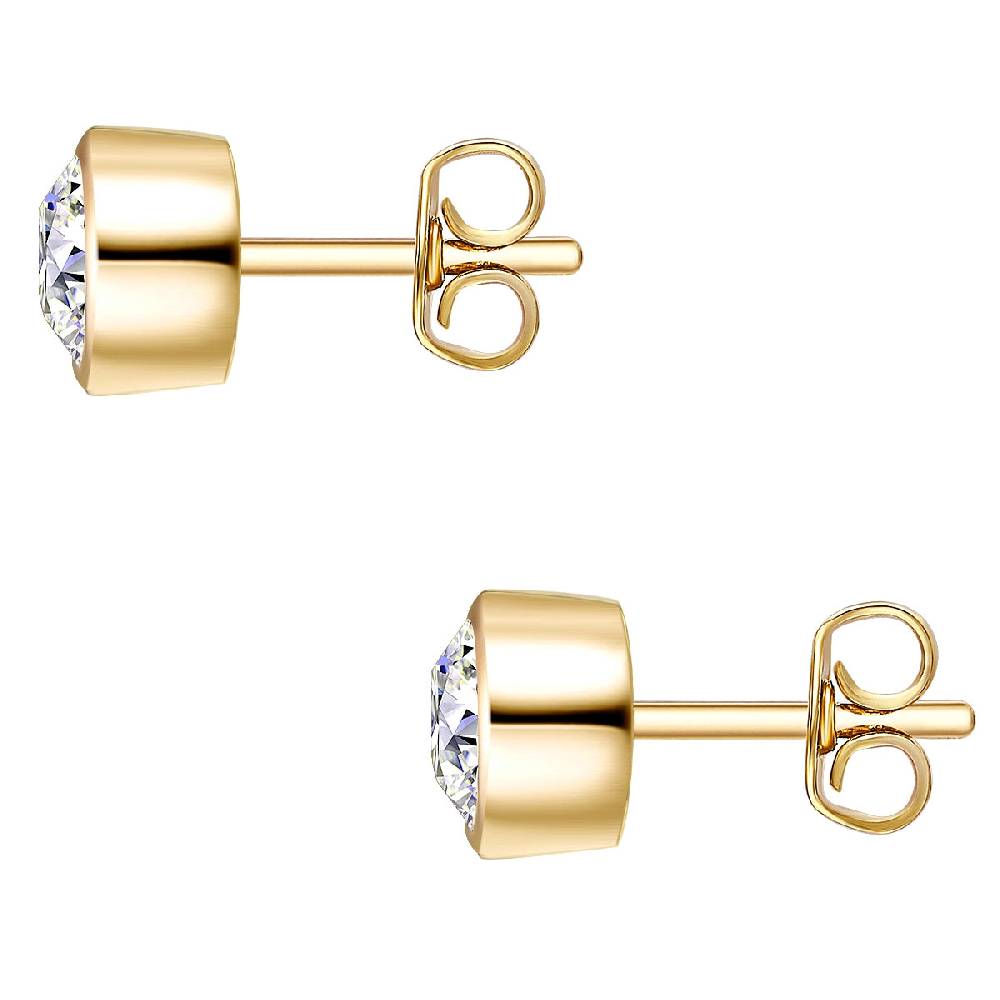 Rafaela Donata Set (Kette+Ohrstecker) Sterling Silber gelbgold verziert mit Kristallen von Swarovski® weiß Osterangebot