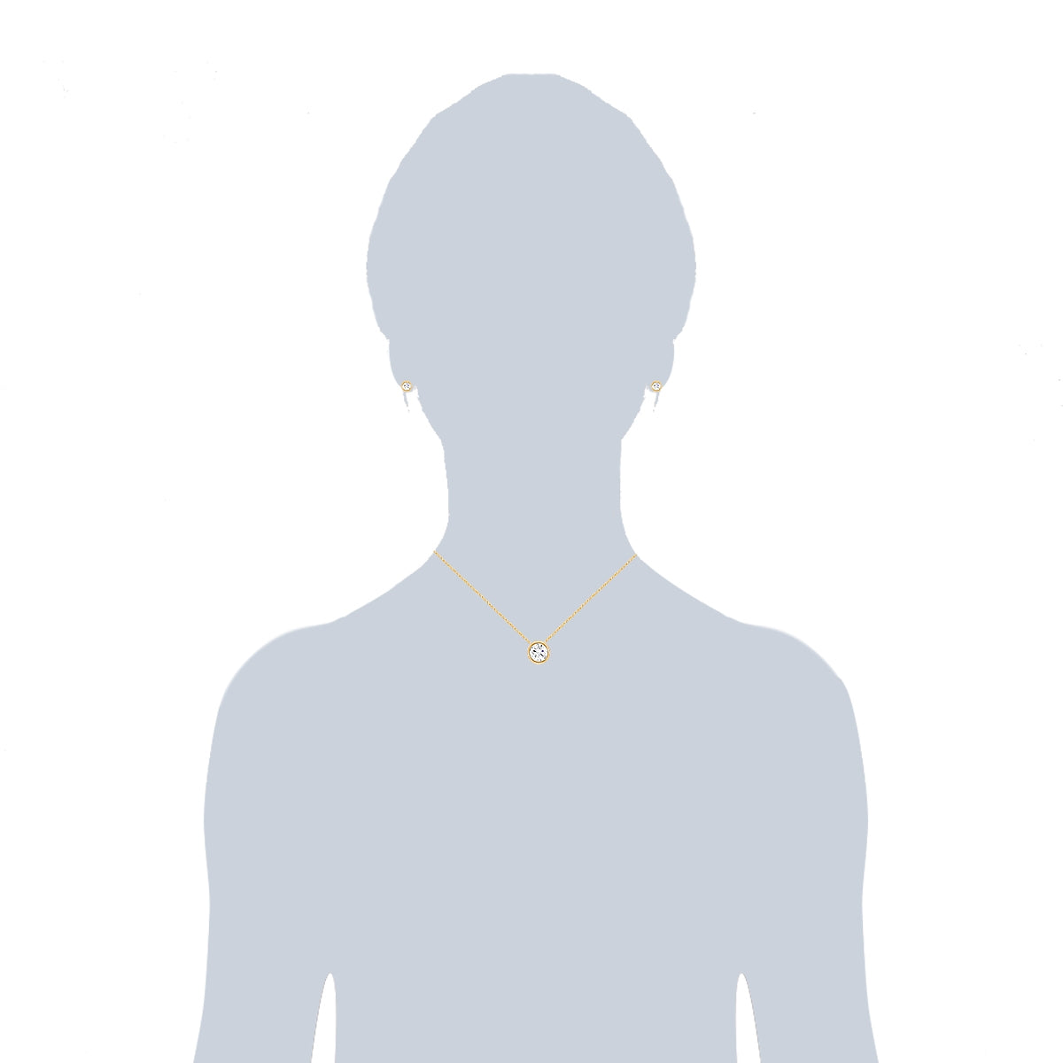 Rafaela Donata Set (Kette+Ohrstecker) Sterling Silber gelbgold verziert mit Kristallen von Swarovski® weiß Osterangebot
