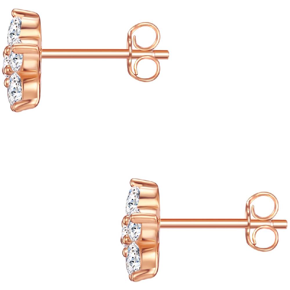Rafaela Donata Ohrstecker Sterling Silber roségold Zirkonia weiß Valentinstagsangebot