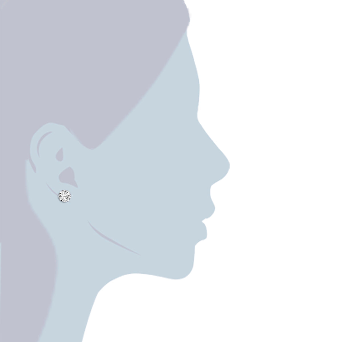 Rafaela Donata Ohrstecker Sterling Silber verziert mit Kristallen von Swarovski® transparent Lagerräumung