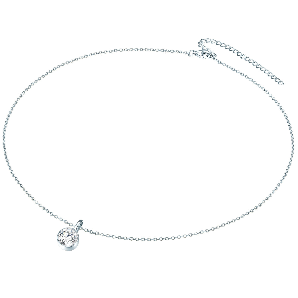 Rafaela Donata Set (Kette+Ohrstecker) Sterling Silber verziert mit Kristallen von Swarovski® weiß Große Rabatte
