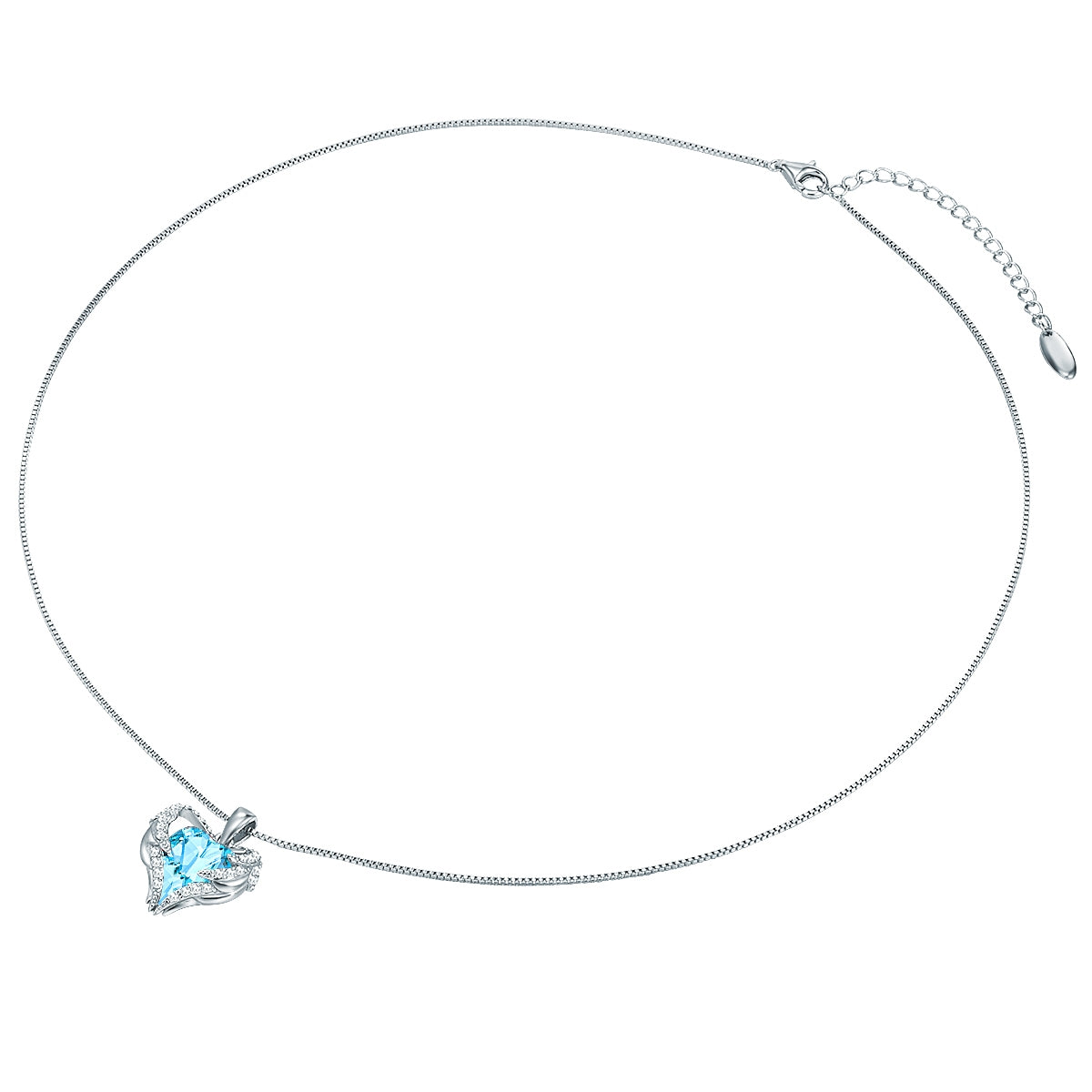 Rafaela Donata Kette mit Anhänger Sterling Silber verziert mit Kristallen von Swarovski® aquamarin weiß Wochenangebot